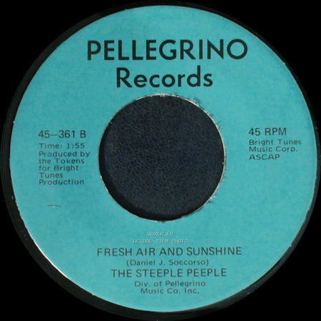 The Steeple Peeple - Fresh Air And Sunshine / Tomorrow (He'll Be Coming Home) side B