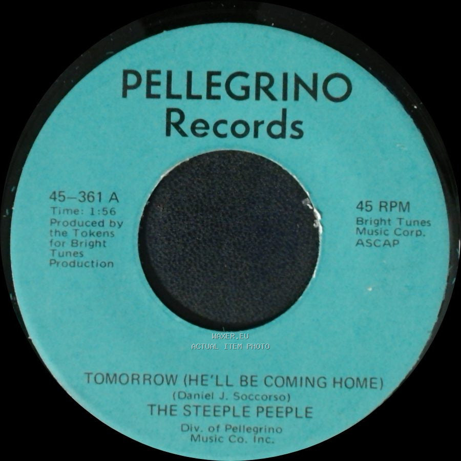 The Steeple Peeple - Fresh Air And Sunshine / Tomorrow (He'll Be Coming Home) side B