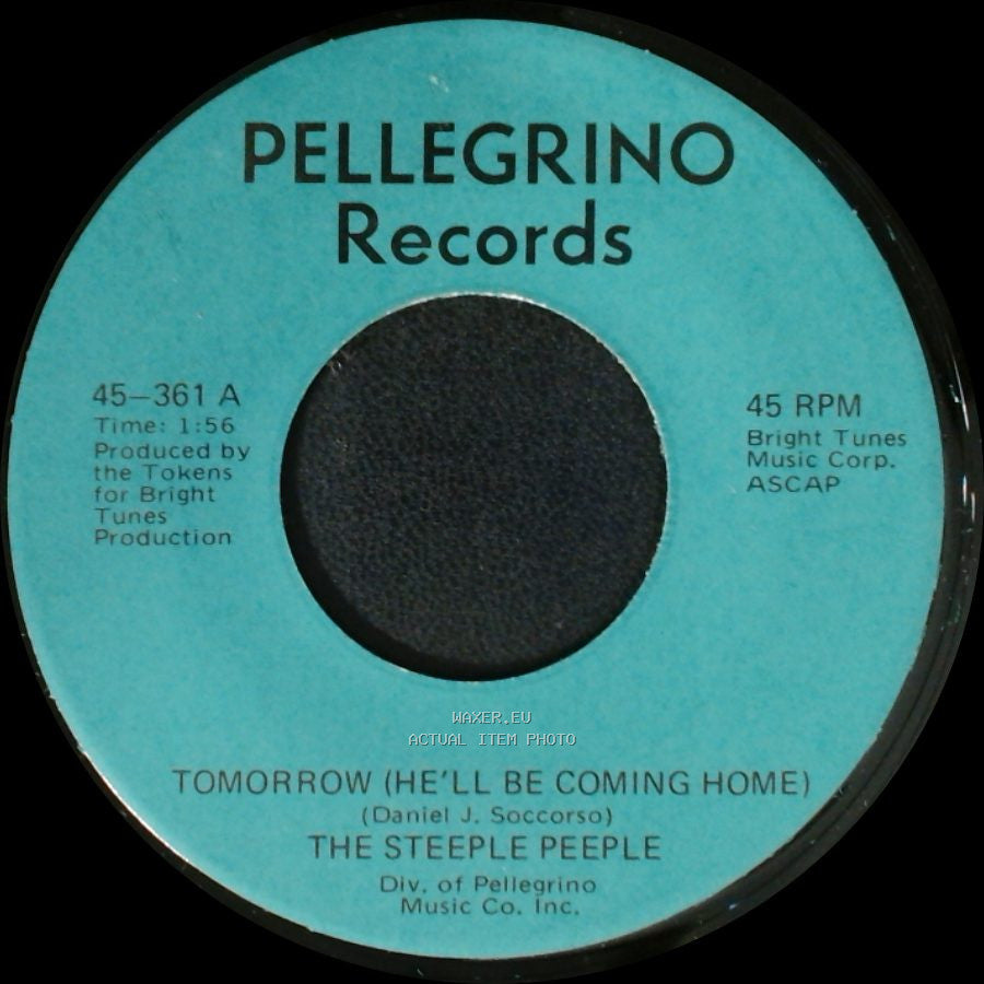 The Steeple Peeple - Fresh Air And Sunshine / Tomorrow (He'll Be Coming Home) side B