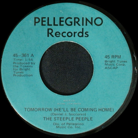 The Steeple Peeple - Fresh Air And Sunshine / Tomorrow (He'll Be Coming Home) side B