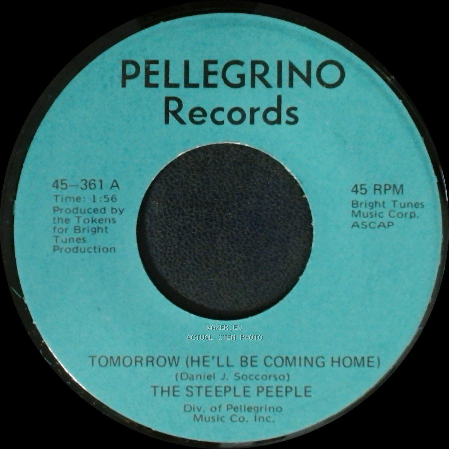 The Steeple Peeple - Fresh Air And Sunshine / Tomorrow (He'll Be Coming Home) side B