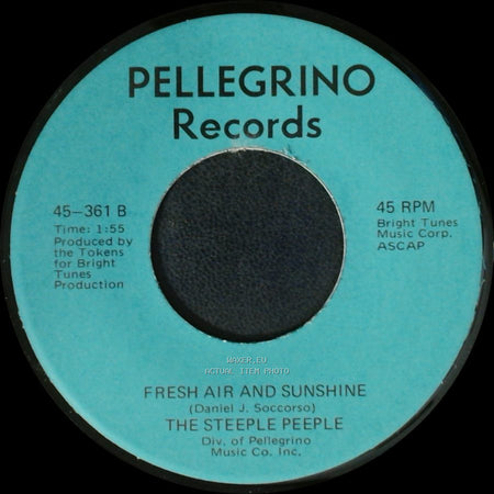 The Steeple Peeple - Fresh Air And Sunshine / Tomorrow (He'll Be Coming Home) side B