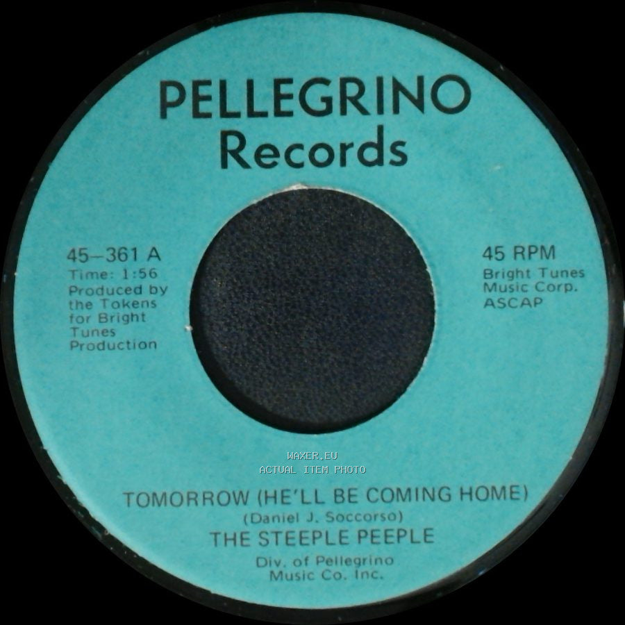 The Steeple Peeple - Fresh Air And Sunshine / Tomorrow (He'll Be Coming Home) side B