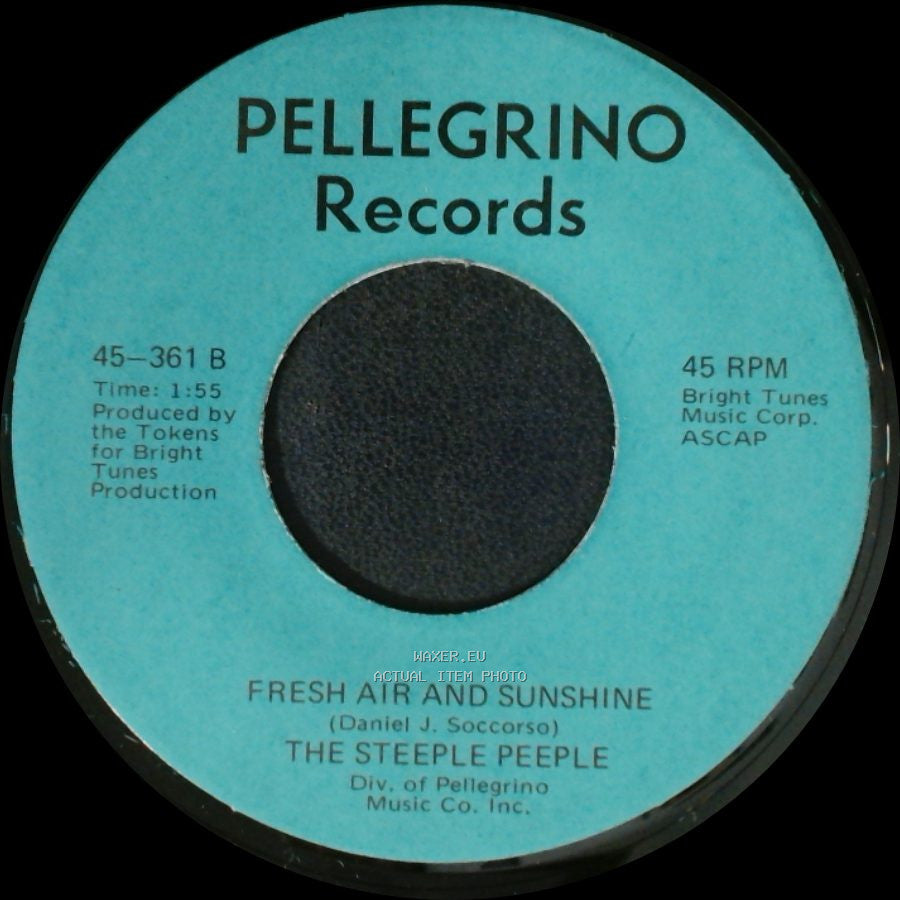 The Steeple Peeple - Fresh Air And Sunshine / Tomorrow (He'll Be Coming Home) side B
