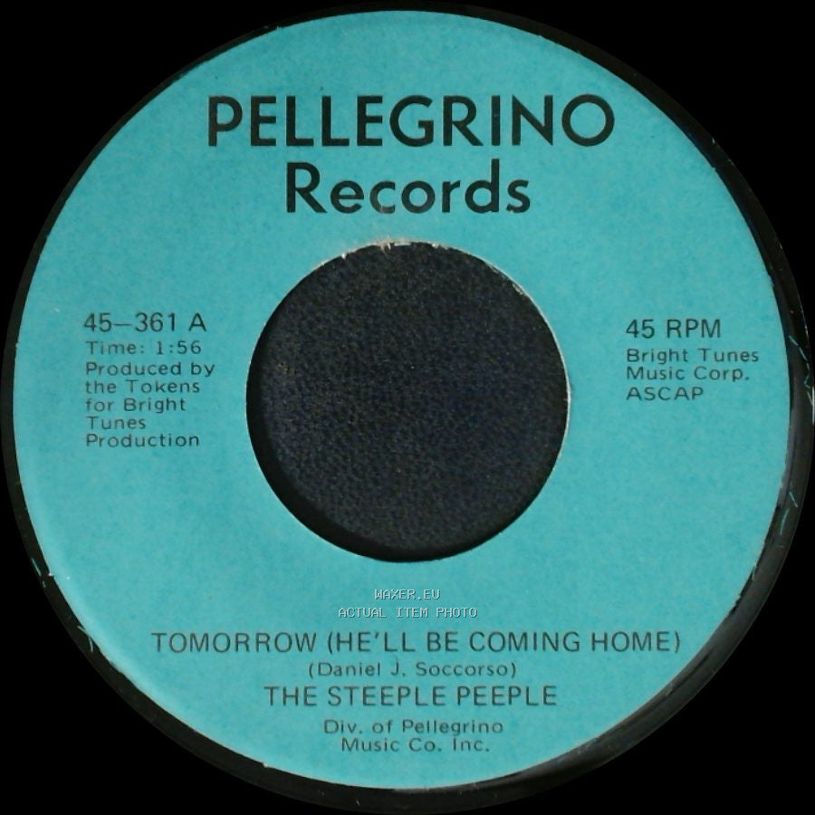 The Steeple Peeple - Fresh Air And Sunshine / Tomorrow (He'll Be Coming Home) side B