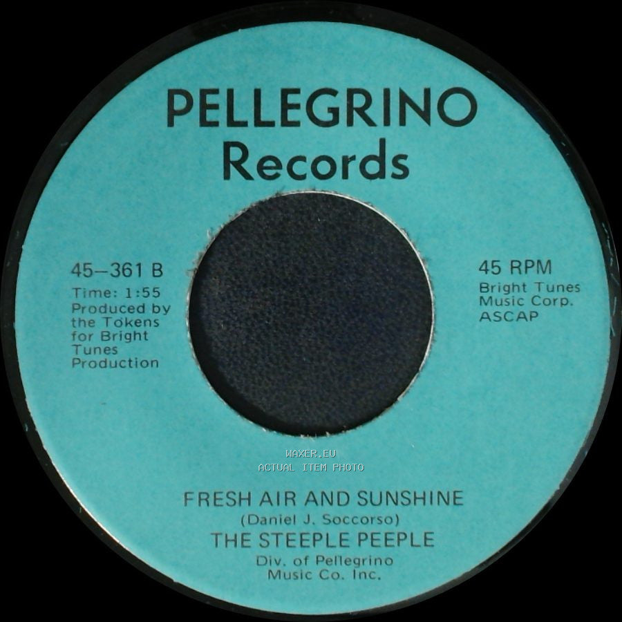 The Steeple Peeple - Fresh Air And Sunshine / Tomorrow (He'll Be Coming Home) side B