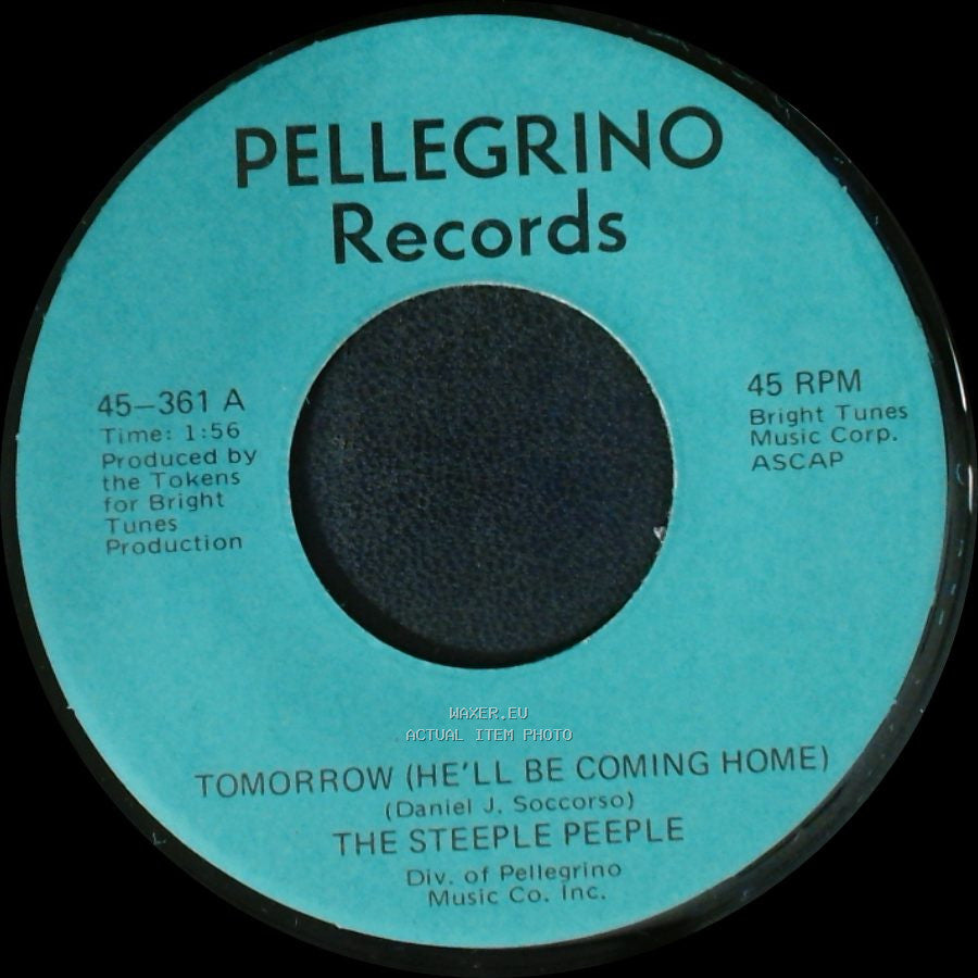 The Steeple Peeple - Fresh Air And Sunshine / Tomorrow (He'll Be Coming Home) side B