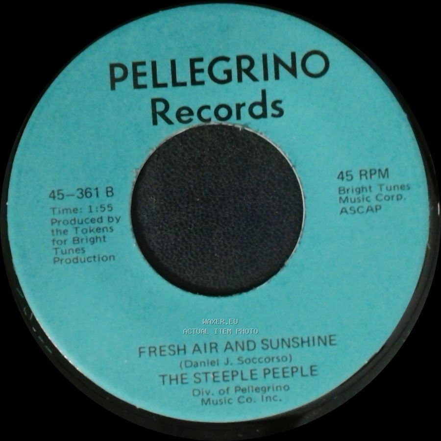 The Steeple Peeple - Fresh Air And Sunshine / Tomorrow (He'll Be Coming Home) side B