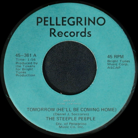 The Steeple Peeple - Fresh Air And Sunshine / Tomorrow (He'll Be Coming Home) side B