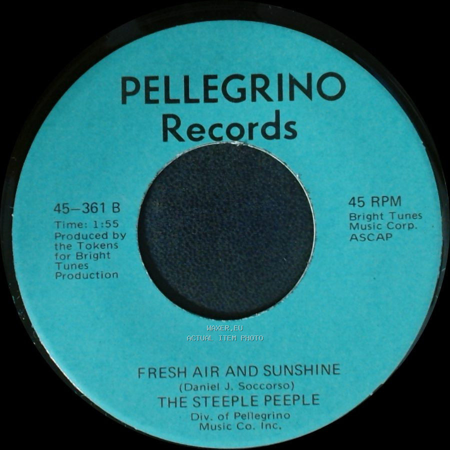 The Steeple Peeple - Fresh Air And Sunshine / Tomorrow (He'll Be Coming Home) side B