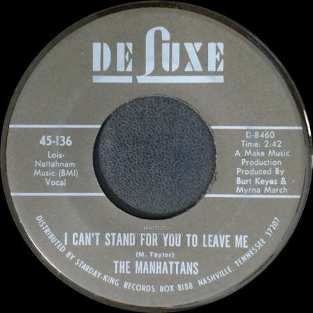 The Manhattans - Do You Ever / I Can't Stand For You To Leave Me side B