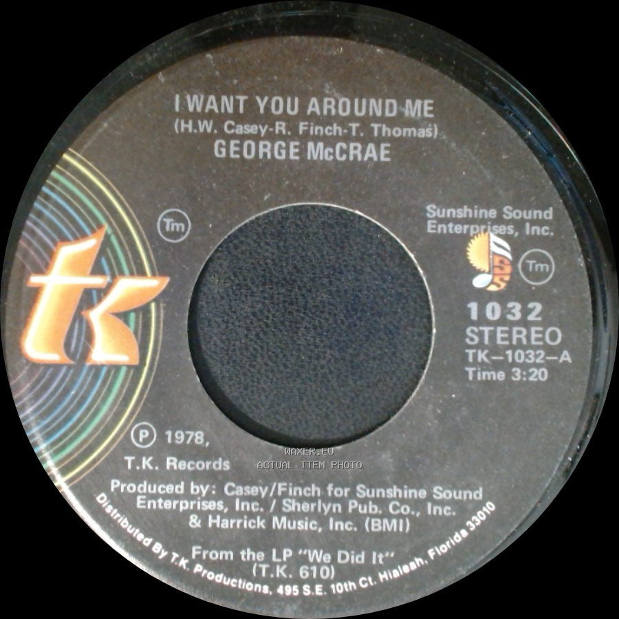 George Mccrae - I Want You Around Me / Are You Looking For Love side A