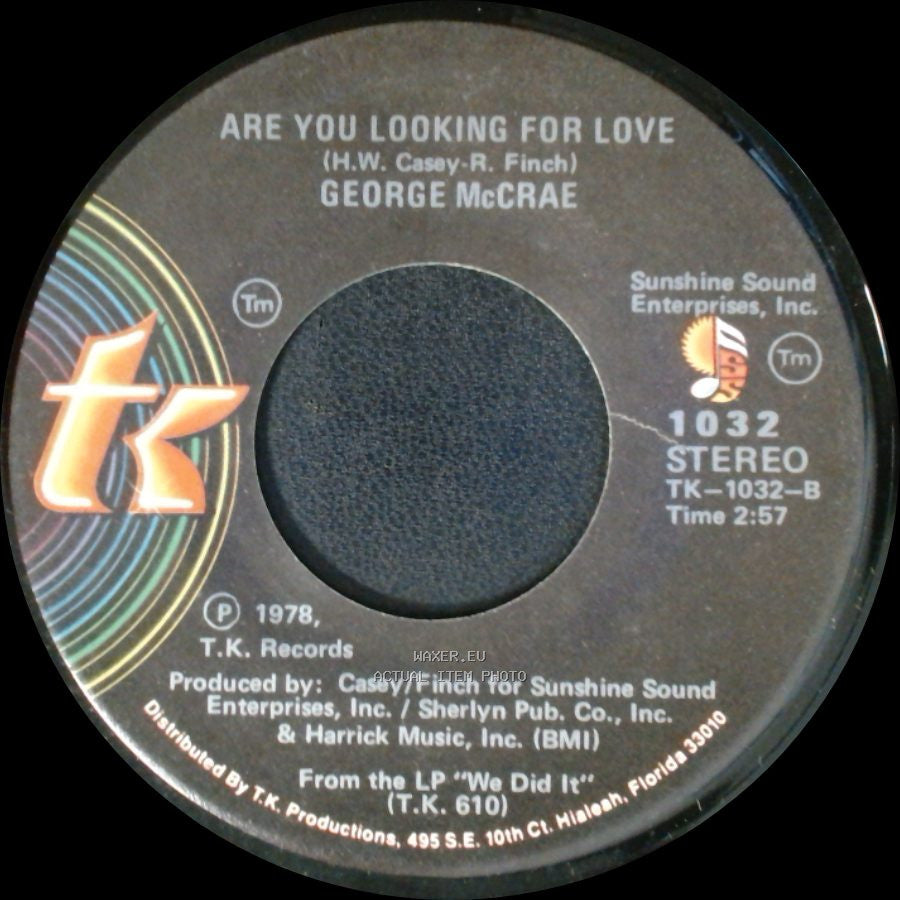 George Mccrae - I Want You Around Me / Are You Looking For Love side B