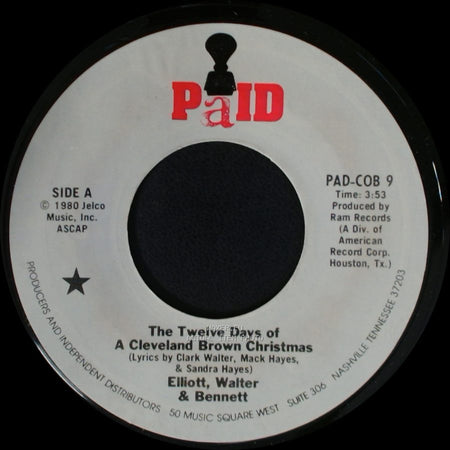Elliott, Walter & Bennett - The Twelve Days Of A Cleveland Brown Christmas / It side A