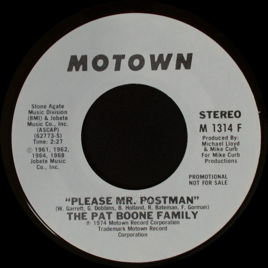 The Pat Boone Family - Please Mr. Postman / Please Mr. Postman side A