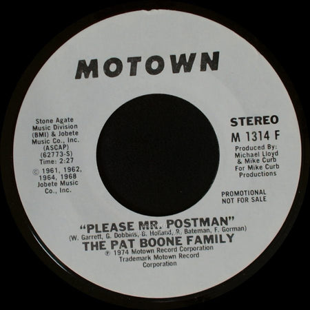The Pat Boone Family - Please Mr. Postman / Please Mr. Postman side A