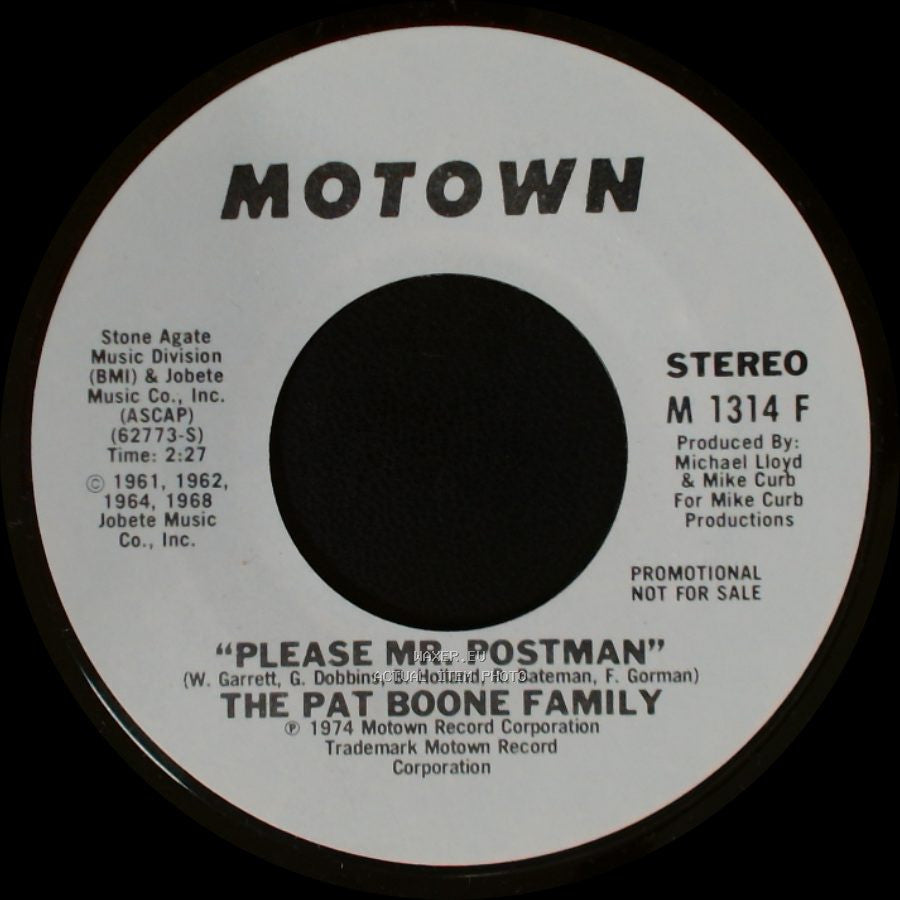 The Pat Boone Family - Please Mr. Postman / Please Mr. Postman side A