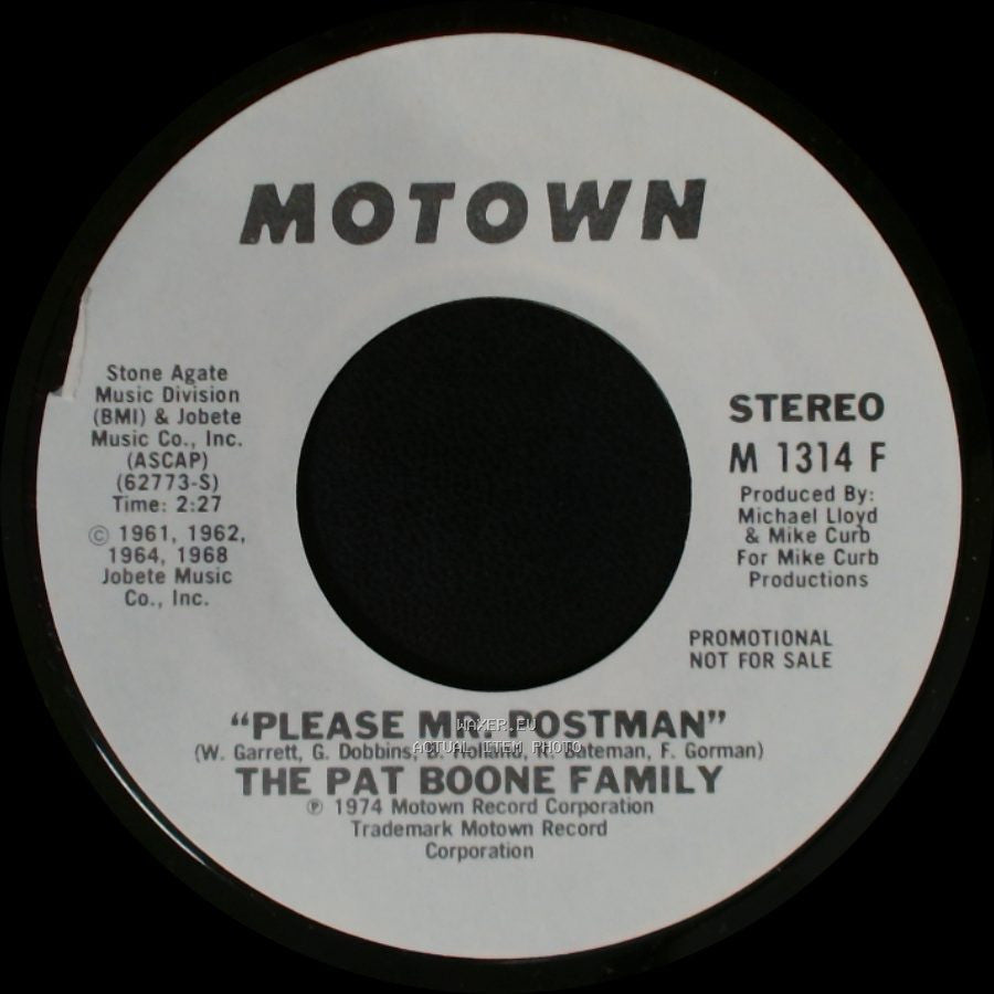 The Pat Boone Family - Please Mr. Postman / Please Mr. Postman side A