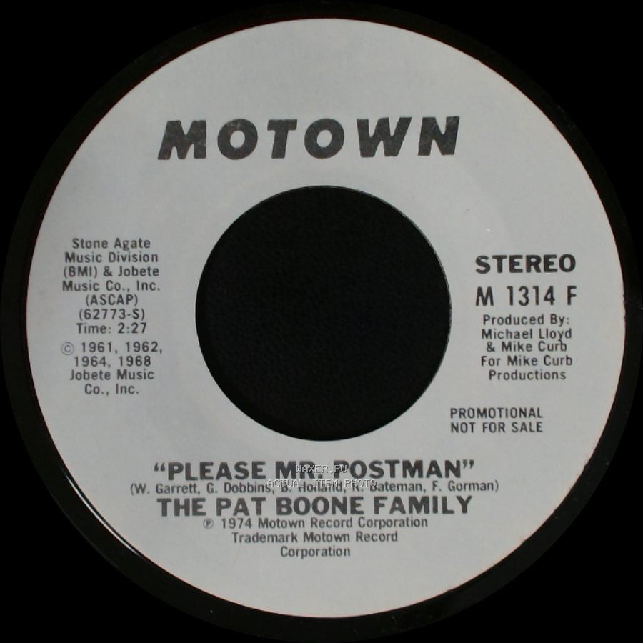 The Pat Boone Family - Please Mr. Postman / Please Mr. Postman side A
