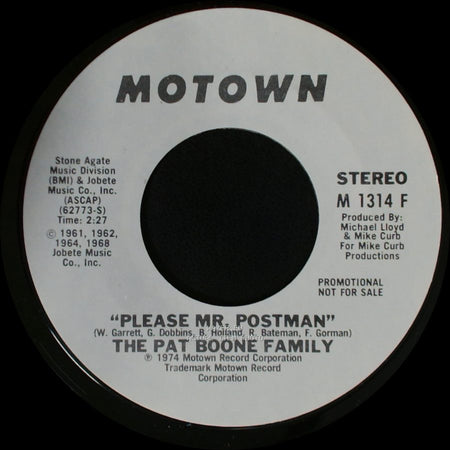 The Pat Boone Family - Please Mr. Postman / Please Mr. Postman side B