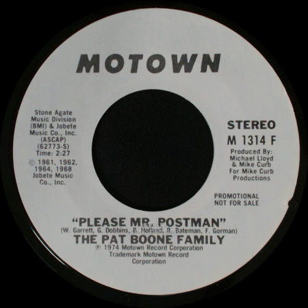 The Pat Boone Family - Please Mr. Postman / Please Mr. Postman side A