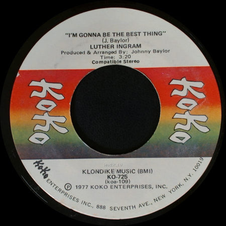 Luther Ingram - I Like The Feeling / I'm Gonna Be The Best Thing side B