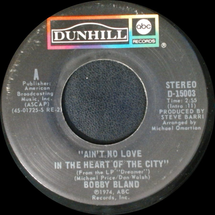 Bobby Bland - Twenty-Four Hour Blues / Ain't No Love In The Heart Of The City side B