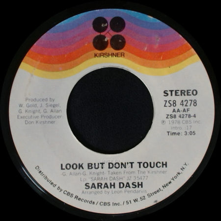 Sarah Dash - Sinner Man / Look But Don't Touch side B