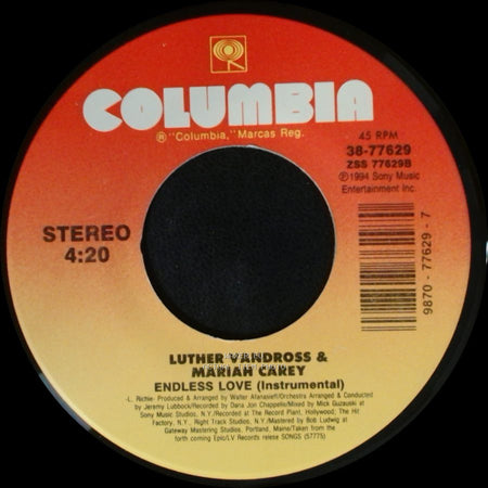 Luther Vandross & Mariah Carey - Endless Love (Instrumental) / Endless Love side A