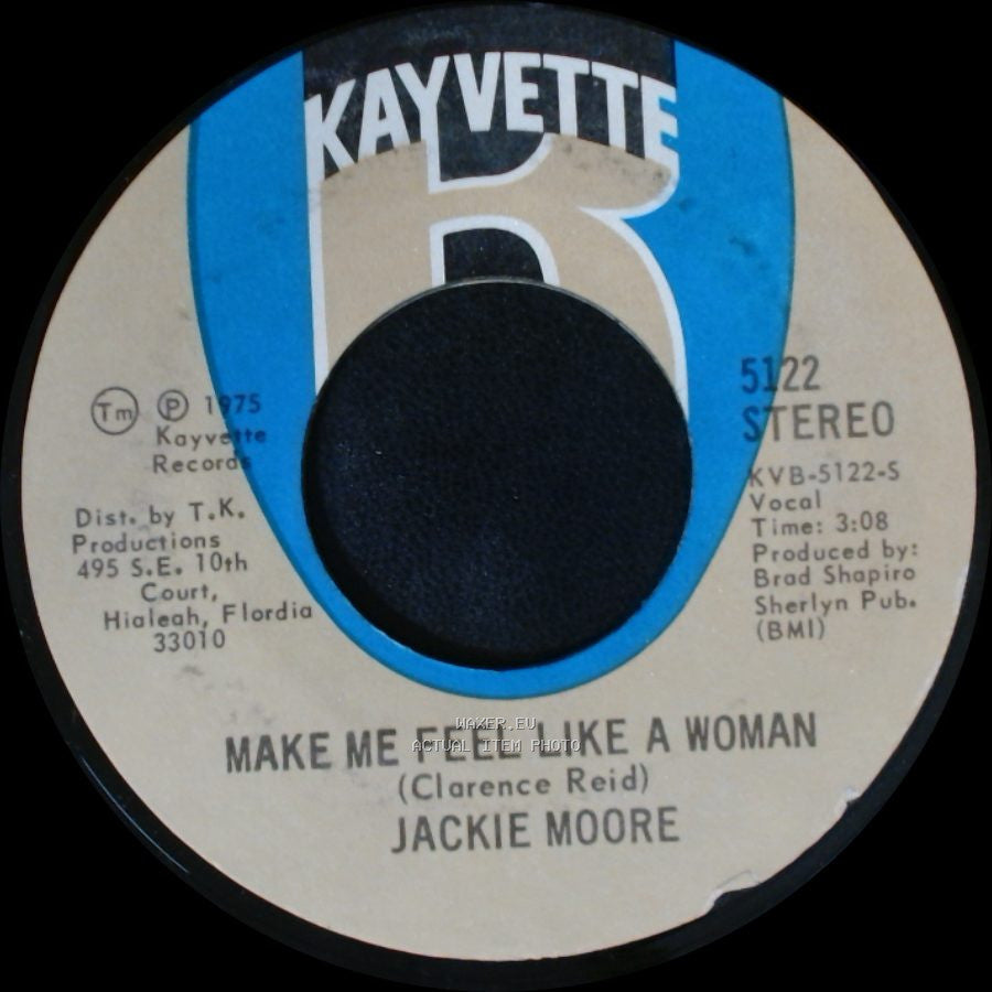 Jackie Moore - Make Me Feel Like A Woman / Singing Funky Music Turns Me On side A