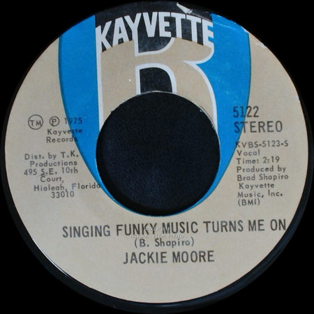 Jackie Moore - Make Me Feel Like A Woman / Singing Funky Music Turns Me On side B