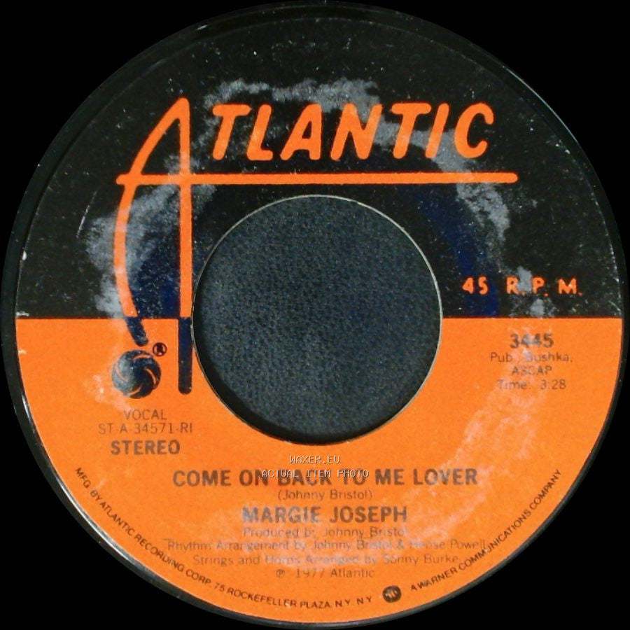 Margie Joseph - Come On Back To Me Lover / He Came Into My Life side A