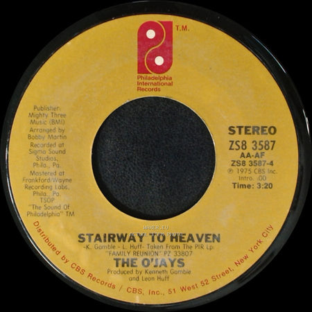 The O'jays - Stairway To Heaven / Livin' For The Weekend side A