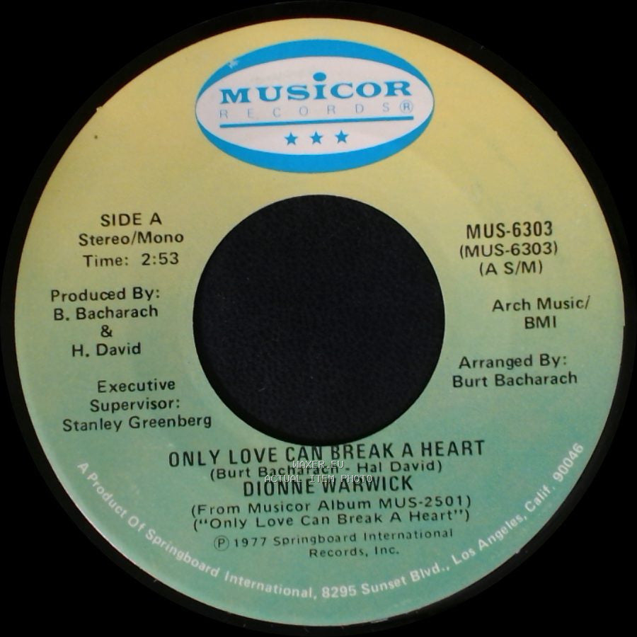 Dionne Warwick - Only Love Can Break A Heart / If I Ruled The World side A