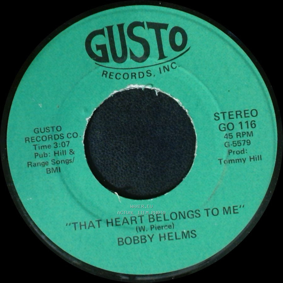 Bobby Helms - That Heart Belongs To Me / With Jenny On My Mind side A