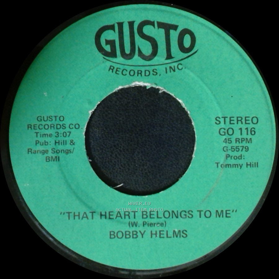 Bobby Helms - That Heart Belongs To Me / With Jenny On My Mind side A