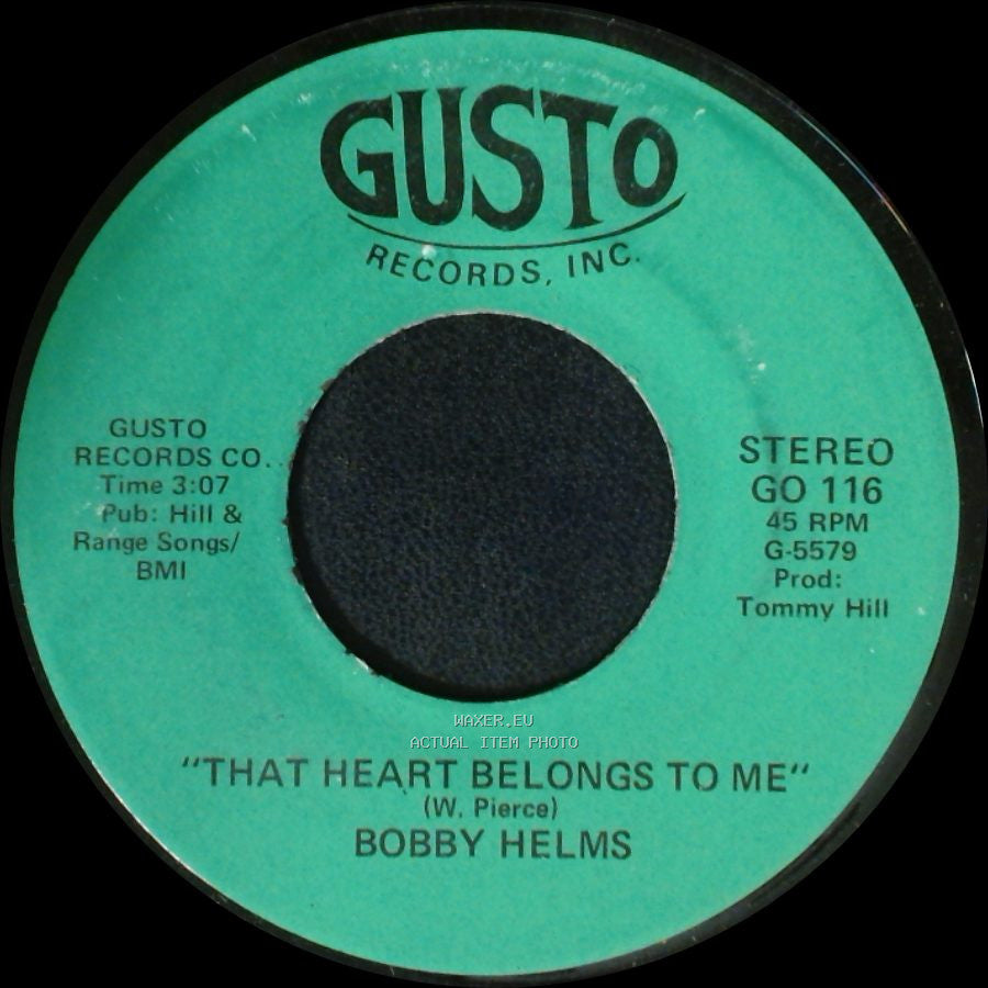 Bobby Helms - That Heart Belongs To Me / With Jenny On My Mind side A
