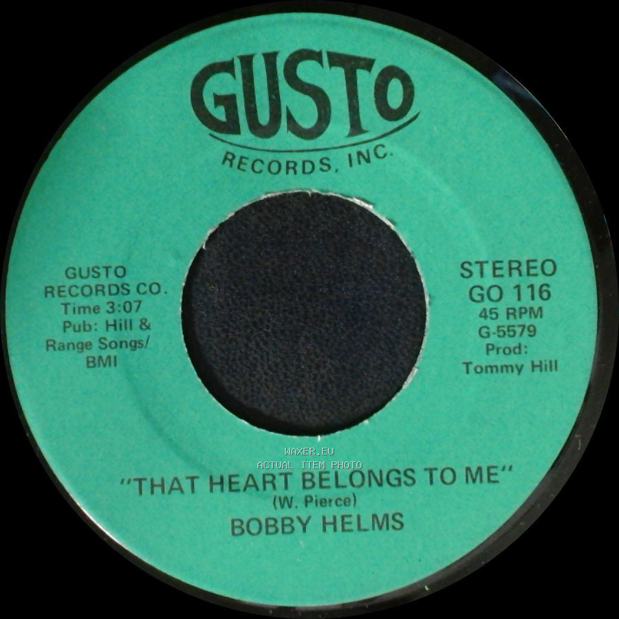 Bobby Helms - That Heart Belongs To Me / With Jenny On My Mind side A
