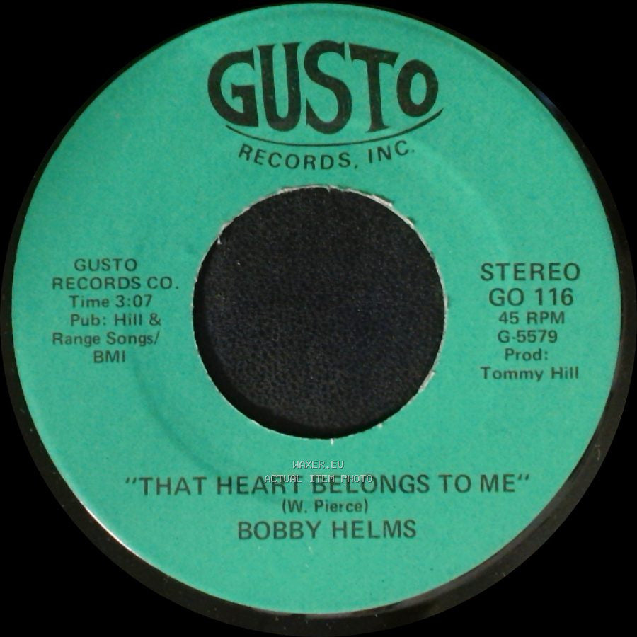 Bobby Helms - That Heart Belongs To Me / With Jenny On My Mind side A