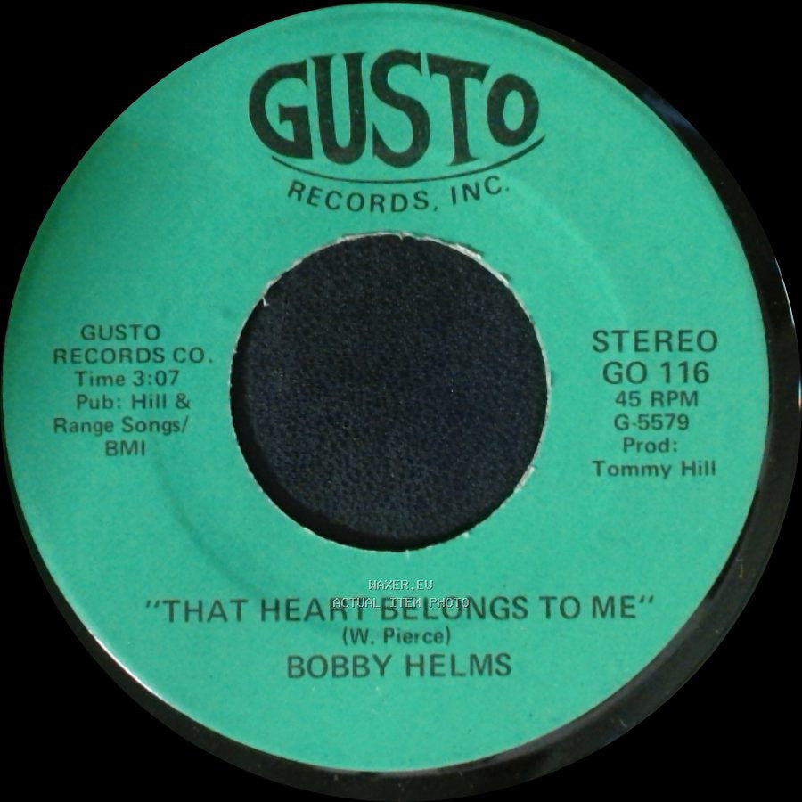 Bobby Helms - That Heart Belongs To Me / With Jenny On My Mind side A