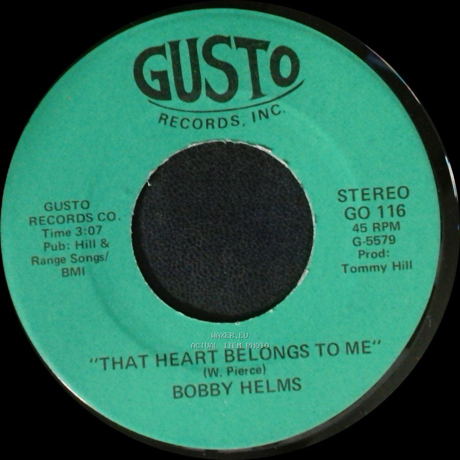 Bobby Helms - That Heart Belongs To Me / With Jenny On My Mind side A