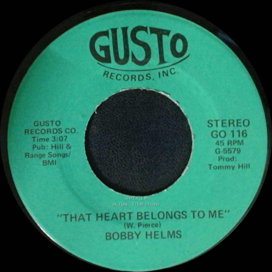 Bobby Helms - That Heart Belongs To Me / With Jenny On My Mind side A