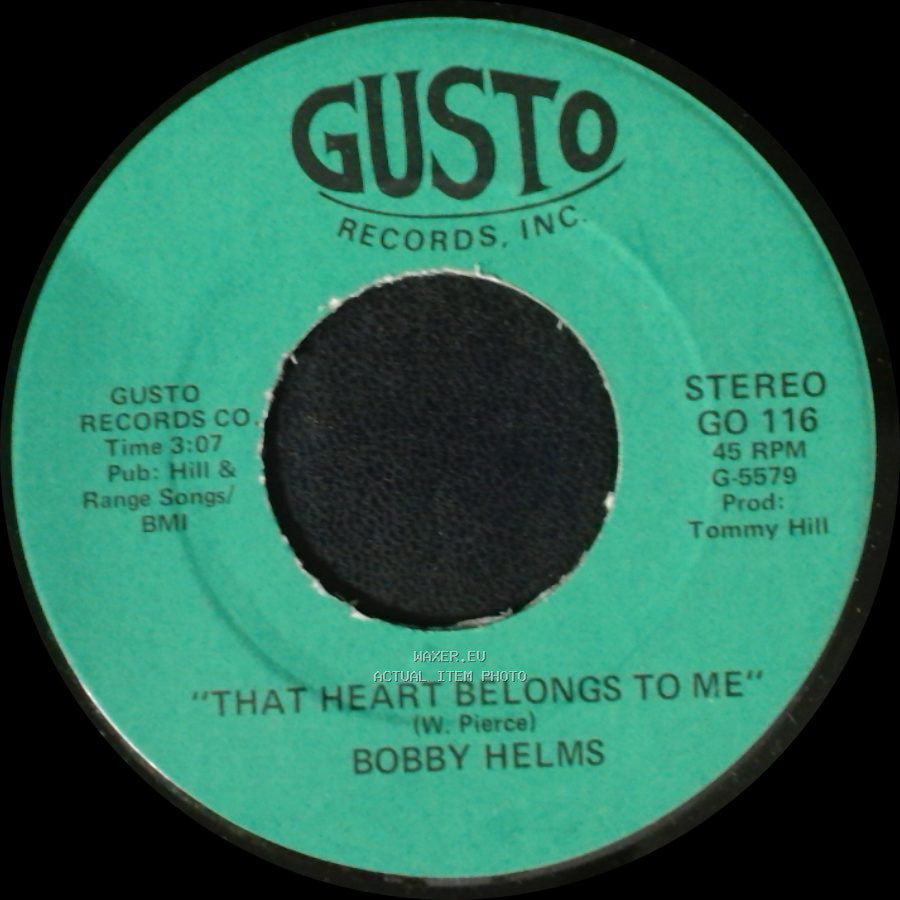 Bobby Helms - That Heart Belongs To Me / With Jenny On My Mind side A
