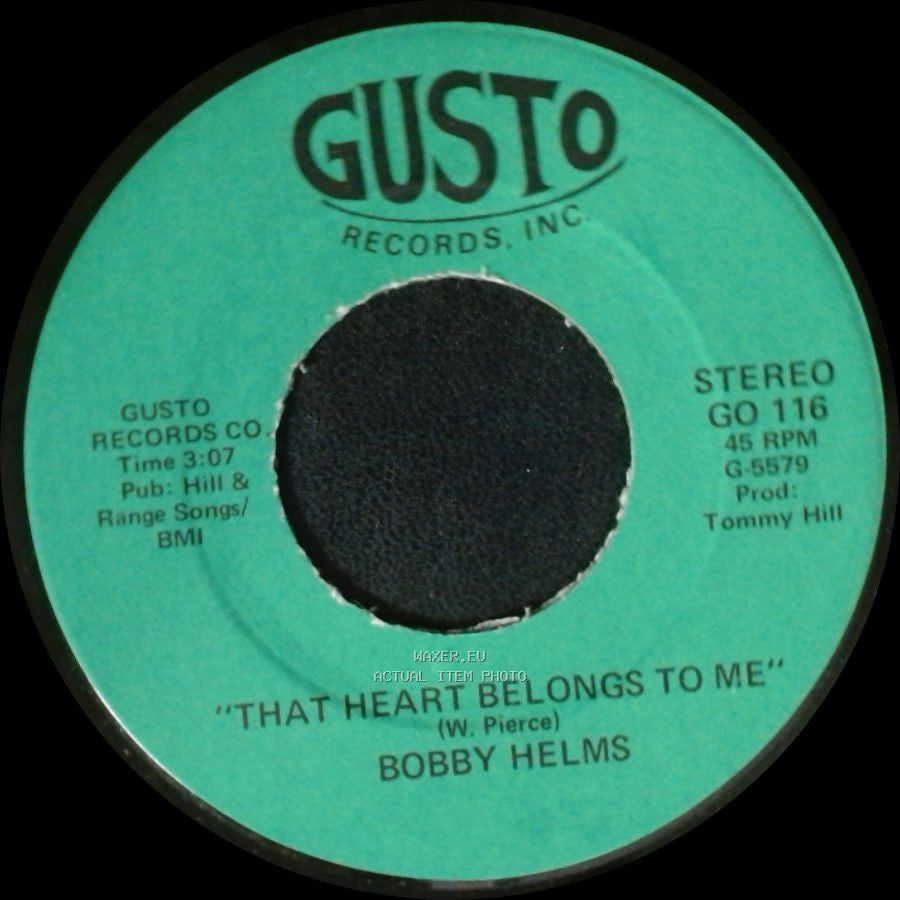 Bobby Helms - That Heart Belongs To Me / With Jenny On My Mind side A