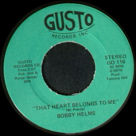 Bobby Helms - That Heart Belongs To Me / With Jenny On My Mind side A