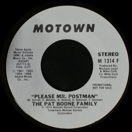 The Pat Boone Family - Please Mr. Postman / Please Mr. Postman side A