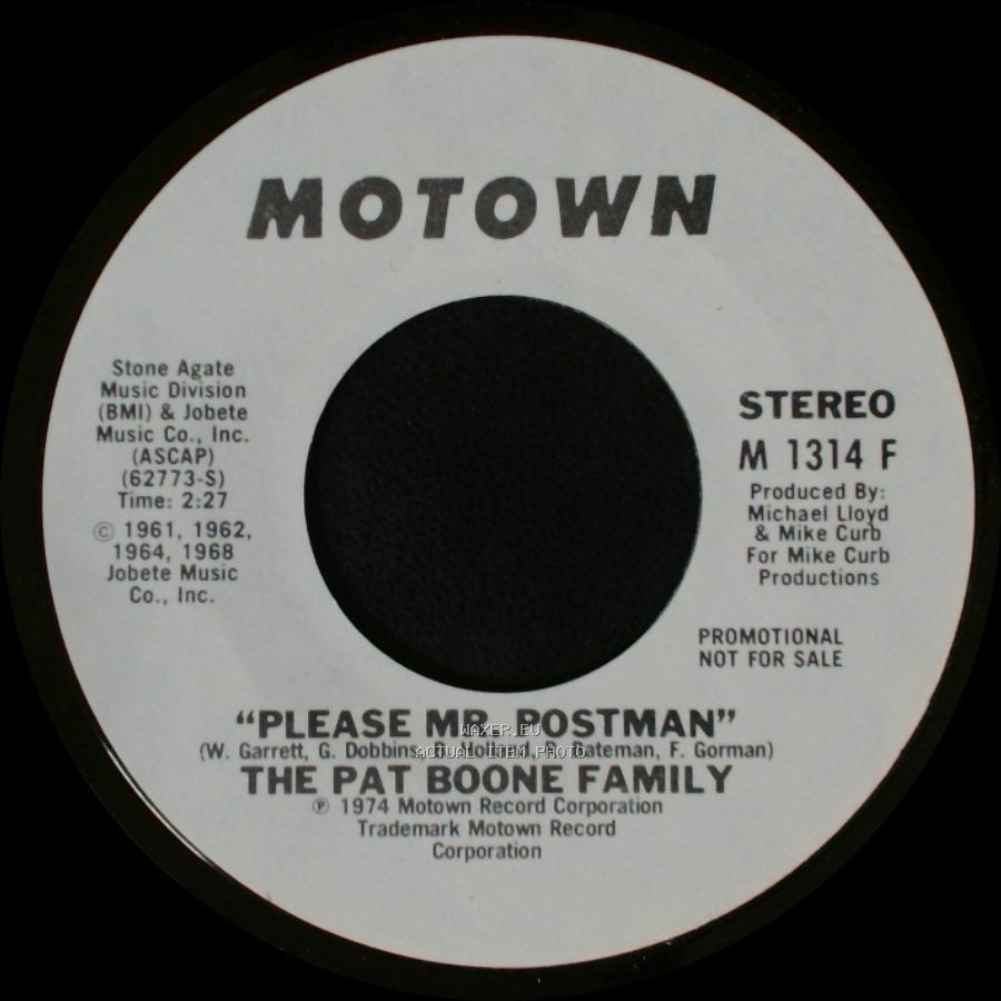The Pat Boone Family - Please Mr. Postman / Please Mr. Postman side A