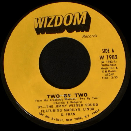 The Jimmy Wisner Sound Featuring Marilyn, Linda & Fran / The Jimmy Wisner Sound - Two By Two / Something, Somewhere side A