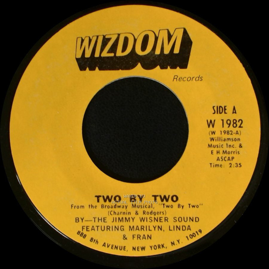 The Jimmy Wisner Sound Featuring Marilyn, Linda & Fran / The Jimmy Wisner Sound - Two By Two / Something, Somewhere side A