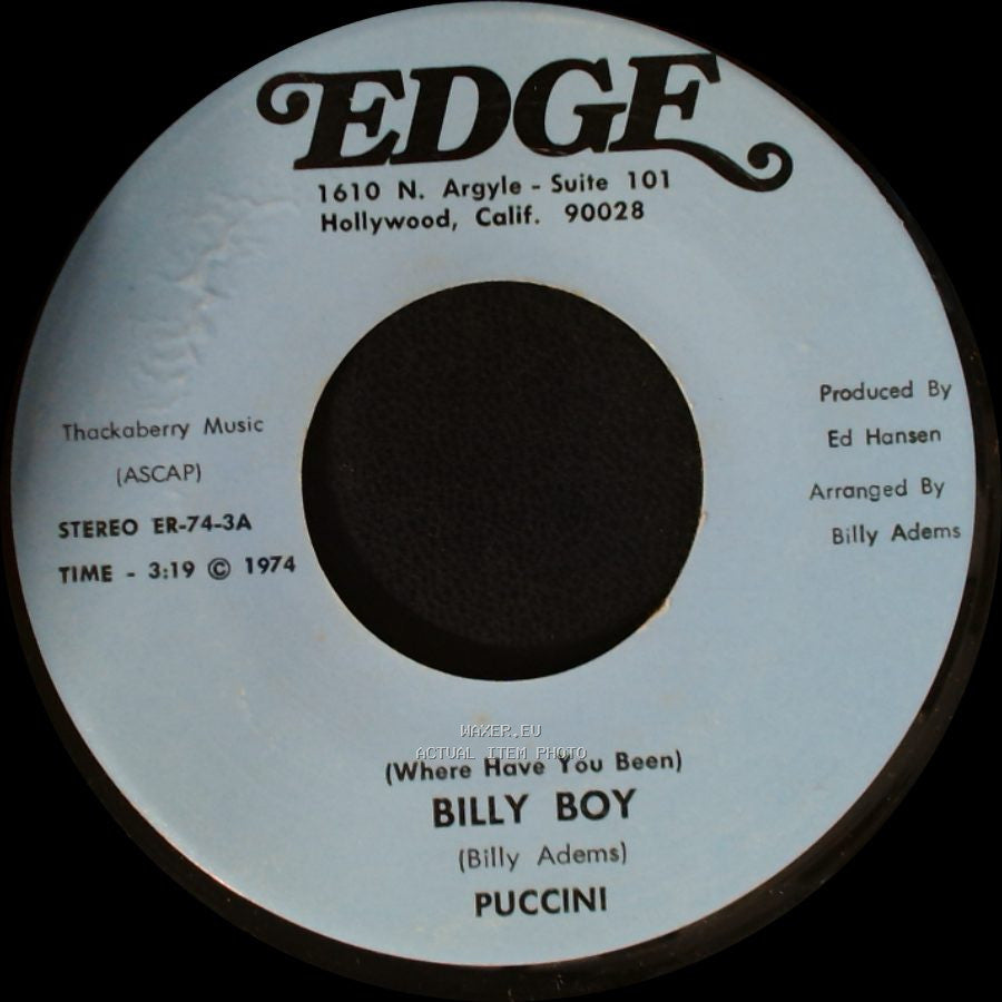 Puccini / Billy Boy Puccini - That's What Livin' Really Means To Me / (Where Have You Been) side B